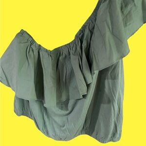 a new day Green Off-Shoulder Blouse NWOT